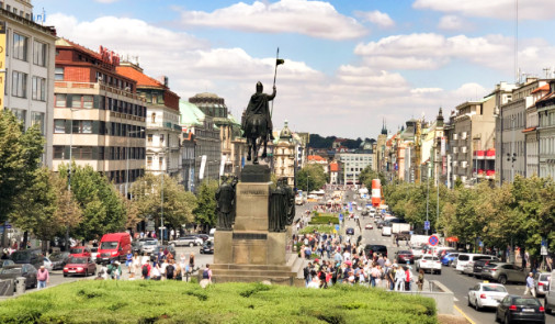 Praça Venceslau Praga Republica Tcheca