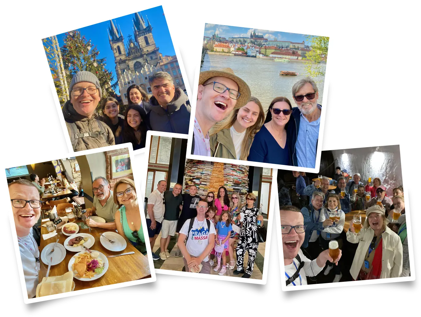 photos with clients collage