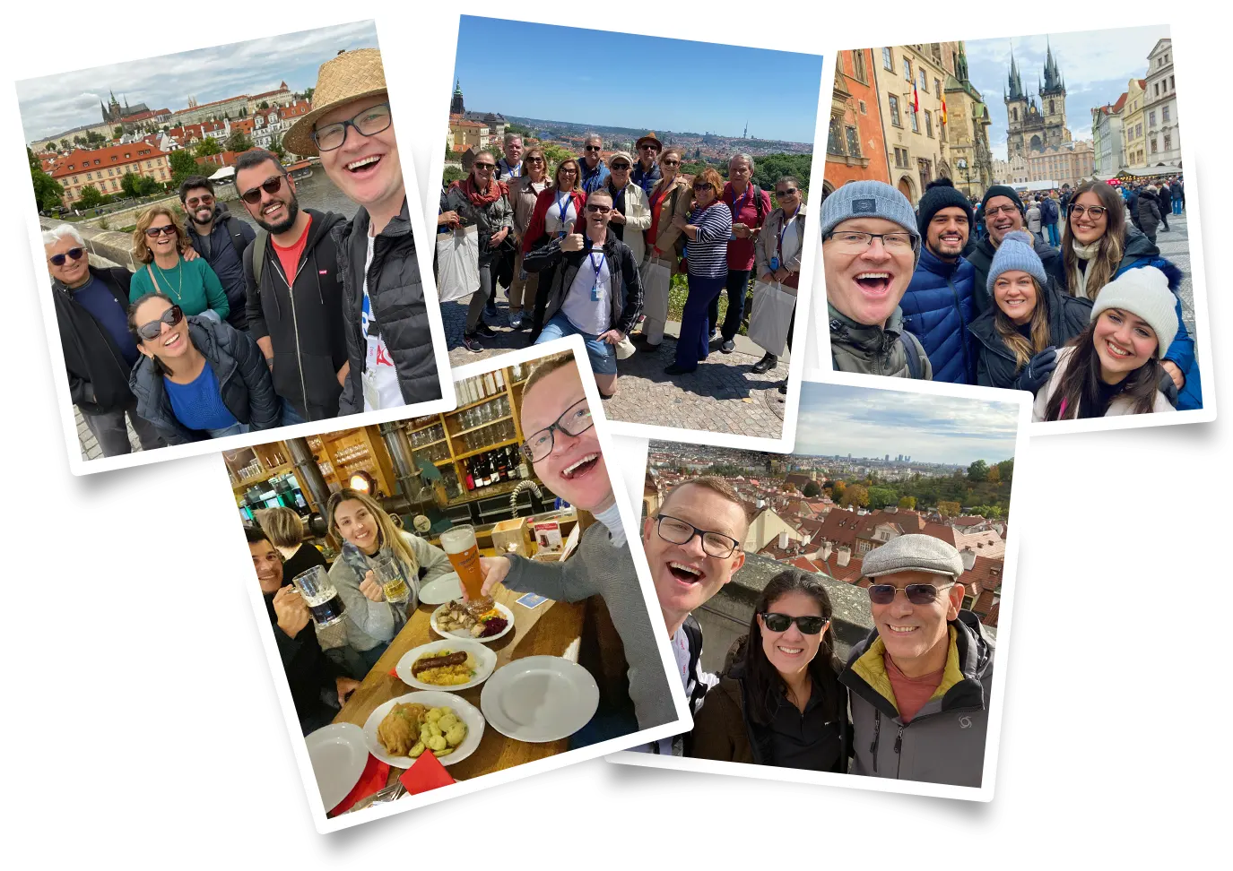 photos with clients collage