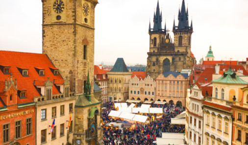 Praça da Cidade Velha Praga Republica Tcheca